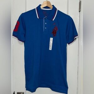 Franky Max Men’s Chest Logo Polo | Blue | M